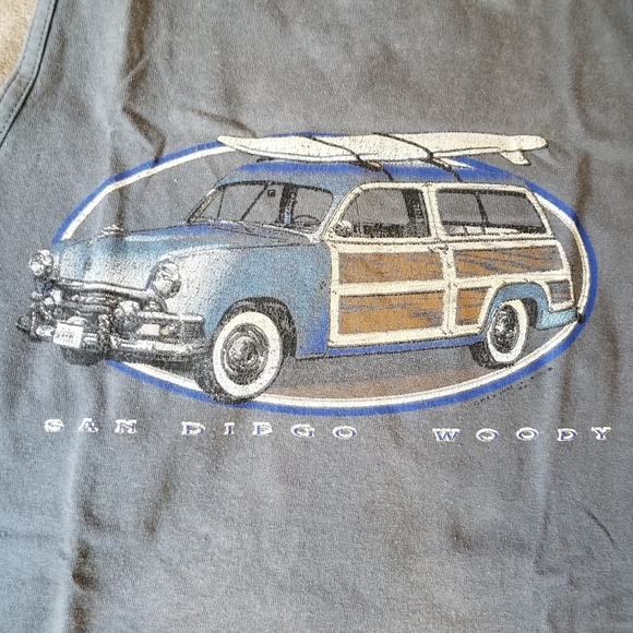 Vintage 90s San Diego WOODY Tank-Top Sz XL Made In USA Distressed Faded VTG - Picture 2 of 10